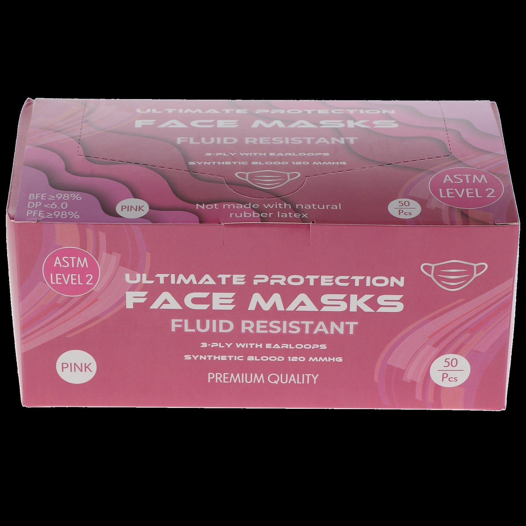House Brand Dentistry 109121 HSB Earloop Face Masks 3-Ply ASTM Level 2 Pink 50/Bx House Brand Dentistry 109121 HSB Earloop Face Masks 3-Ply ASTM Level 2 Pink 50/Bx